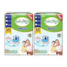 Tấm lót SunMate 45 x 70cm Túi 10 miếng (dùng cho người già và mẹ sau sinh)