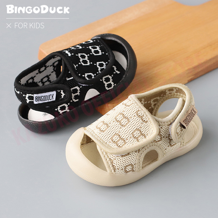 Dép cho bé trai, dép cho bé gái, dép tập đi Bingo cho bé 1-3 tuổi, chống vấp, đế mềm, chất cotton thoáng khí - BI07