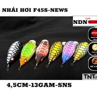 Mồi lure NHÁI HƠI F45S TNT Lure, mồi giả câu cá lóc 4.5cm-13gam-action chìm NEWS