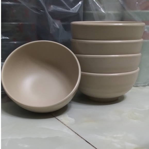 Chén cơm nhựa Melamine nhám Nâu-CO20N
