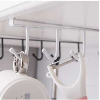 Thanh 6 móc treo đồ dùng nhà bếp, móc treo đồ gắn tủ, móc treo quần áo-thanh nẹp 6 móc inox