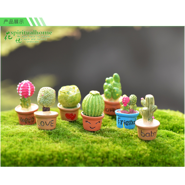 Set 7 Chậu Cây Xương Rồng Mini Trang Trí Taplo Xe Hơi Bàn Làm Việc - Đồ Decor Ô Tô Phòng Ngủ Hitechlife Giá Rẻ