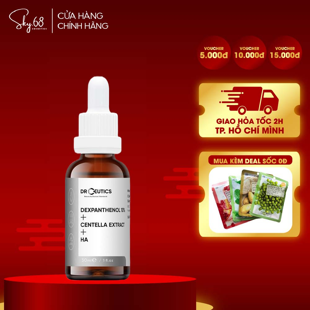 Serum B5 DrCeutics Cấp Ẩm Và Phục Hồi Da Dexpanthenol 10% + Centella Extract + HA 30ml
