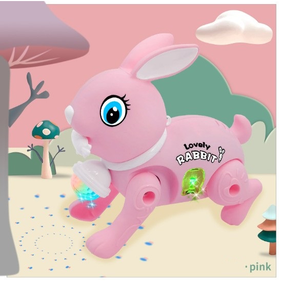 Đồ chơi thỏ pin thỏ nhảy vui nhộn có nhạc và đèn đáng yêu cho bé