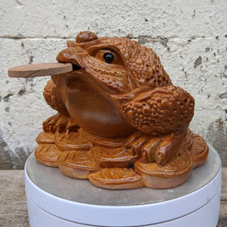 Tượng Để Ô Tô - Coc Ngậm tiền -  Size 15cm