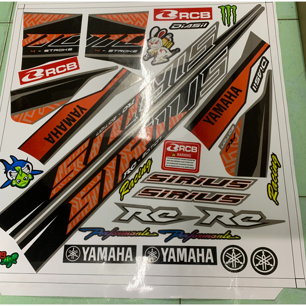 Tem sirius 110 xám cam đen 2020