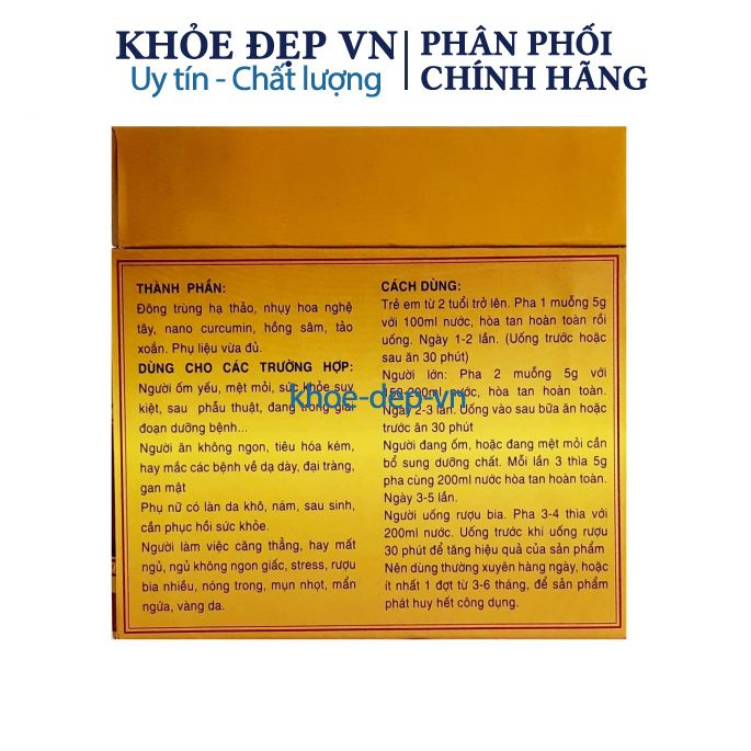 Cao Đông Trùng Hạ Thảo Hồng Sâm Đế Vương giúp tăng tiêu hóa , phục hồi sức khỏe và tăng sức đề kháng – hũ 600gr