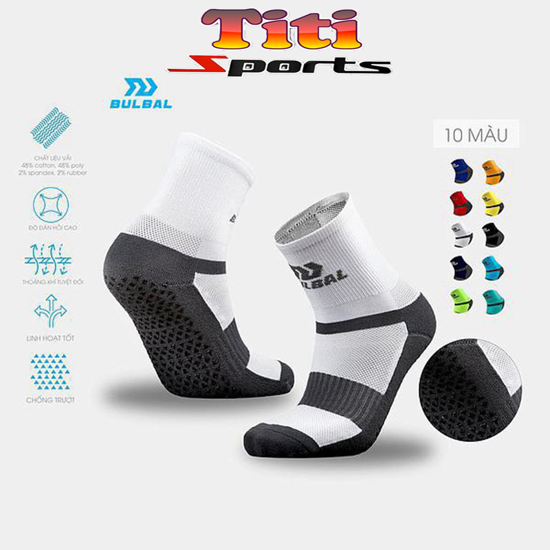 Tất Chống Trơn ,Vớ Bóng Đá Bulbal có bề mặt SIlicon chống trơn trượt, công nghệ Bul-Dry thoáng khí