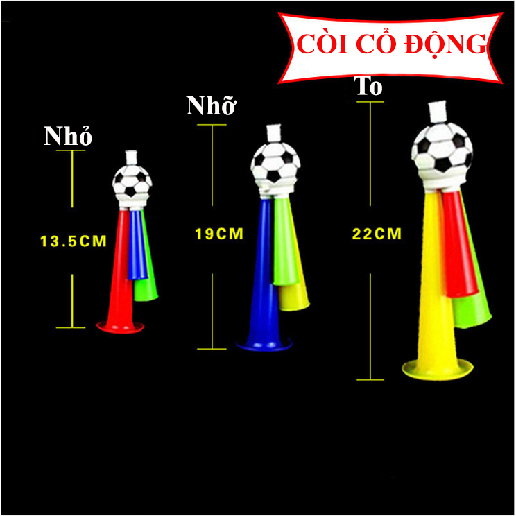 Còi 3 nòng cổ vũ bóng đá loại TO , đi bão cực cháy dụng cụ cổ vũ