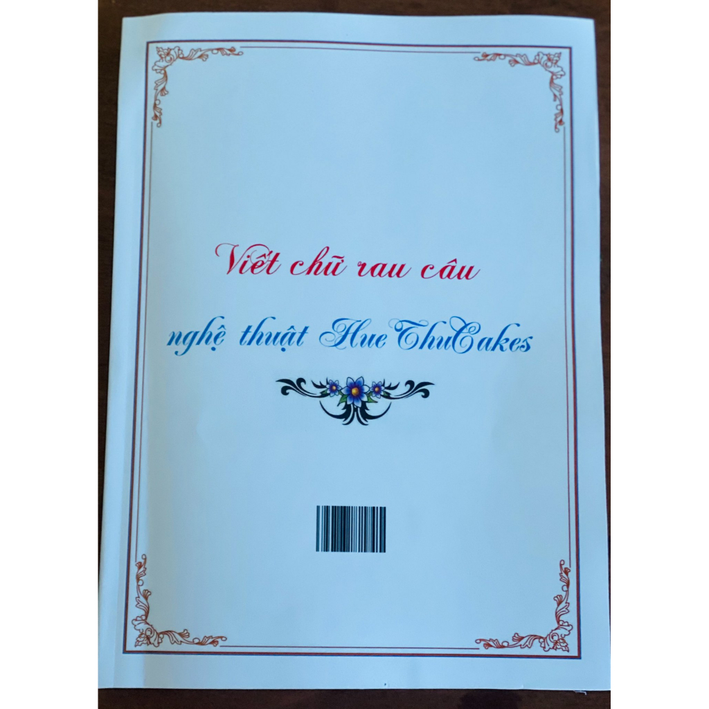 Sách viết chữ lên bánh rau câu, bánh bông lan, gato