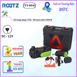 Bộ nâng kích gầm điện, kiêm máy bơm lốp và máy siết ốc ô tô rogtz ty-004 đa năng 3 trong 1 - bh 2 năm