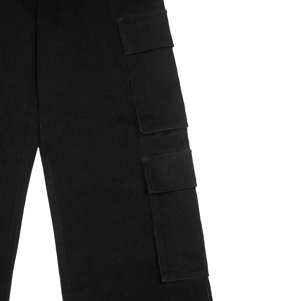 QUẦN JEAN DÀI CARGO PANTS - SS23 JEAN CARGO PANTS - BLACK