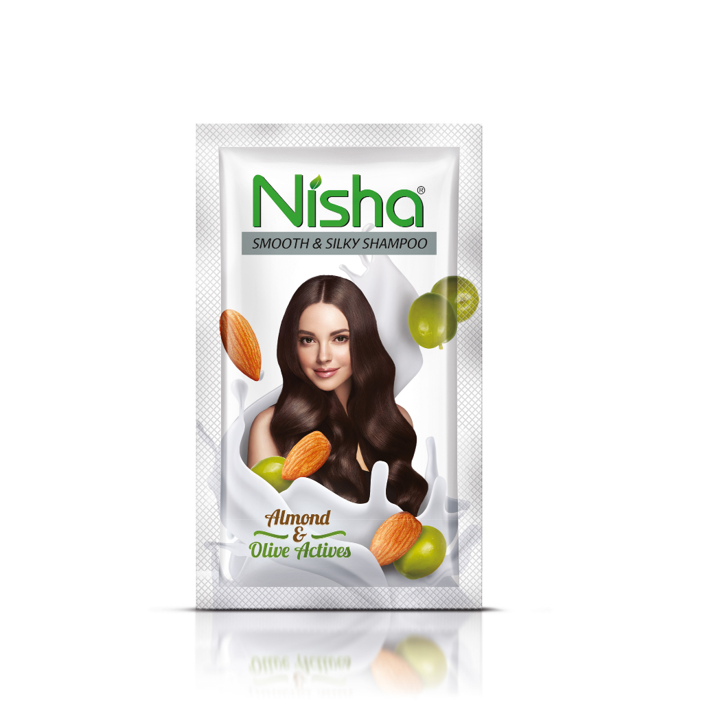 Dầu gội Yutika Nisha mềm mượt Hạnh nhân và Olive gói 6ml