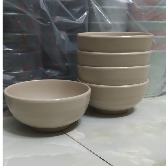 Chén cơm nhựa Melamine nhám Nâu-CO20N