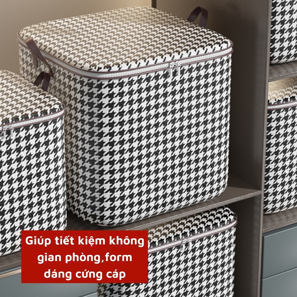 Túi Đựng Chăn Màn Quần Áo Hình CARO 100L Có Thể Gấp Gọn Tiện Lợi 【CARO 100L 】