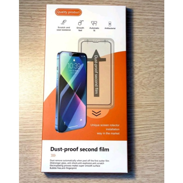 Kính cường lực cho iPhone Magicbox Black Arrow có khung tự dán, tự lấy bụi, có màng bảo vệ loa - Nhất Tín Computer