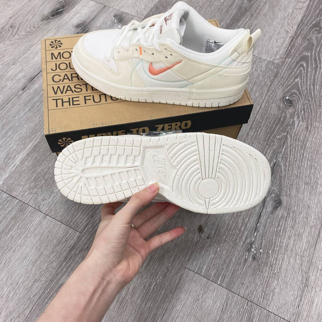 Giày SB Dunk Low Disrupt 2 Pale Ivory màu kem - Bản cao cấp Fullbox và phụ kiện