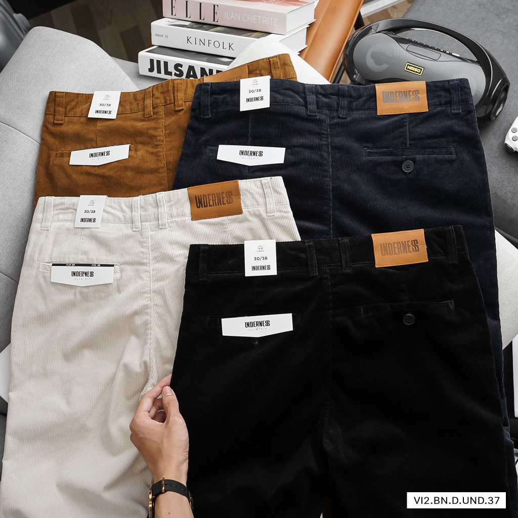 Quần Dài Nhung Tăm Nam DICYDE VI2.BN.D.UND.37 kiểu dáng slim fit tôn dáng cao cấp