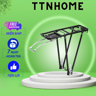Gác baga xe đạp hợp kim nhôm 2 càng lắp bánh 700C