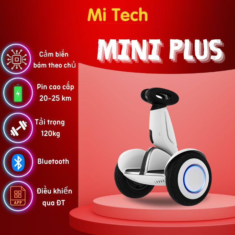 Xe điện cân bằng Mini Plus , xe cân bằng thông minh Mini plus tự chạy theo chủ, kết nối điều khiển bằng smart phone
