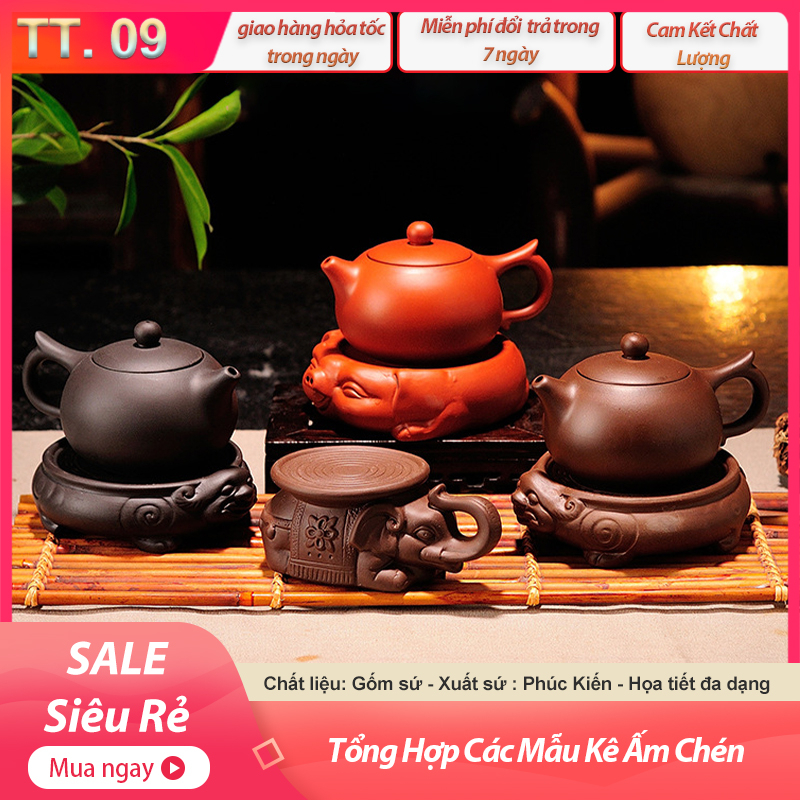 ☄️GIẢM GIÁ☄️ TỔNG HỢP 8 MẪU ĐÔN KÊ / THUYỀN TRÀ ĐỘC ẨM – GỐM TỬ SA HÌNH HEO-TRÂU-VOI