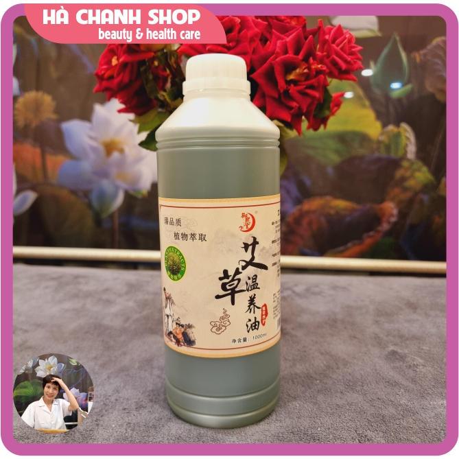 Dầu Ngải Cứu Nóng Đặc Massage Body Chai 1000ml Tinh Dầu Ngải Mát Xa Yuxitang Đậm Đặc Nóng Ấm Sâu Và Trơn Mượt