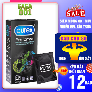 Bao Cao Su Durex Performa hộp 12 cái kéo Dài Thời Gian QH