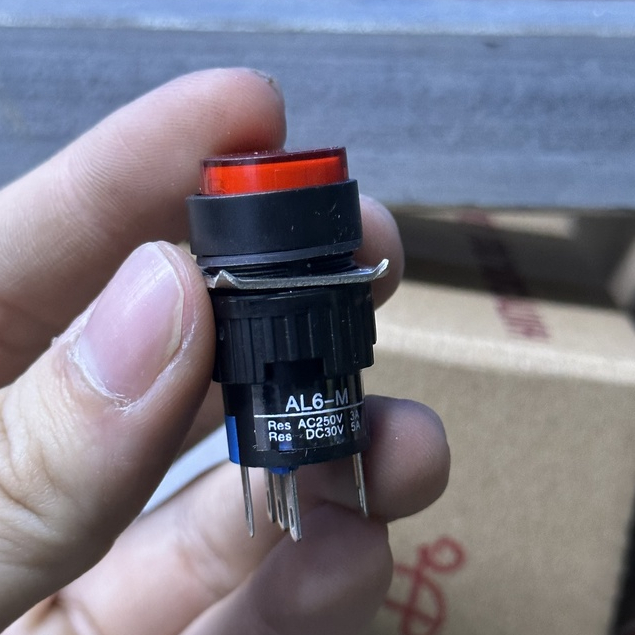 Nút Nhấn Nhã Có Đèn 24V 220V Phi 16 AL6-M AL6M