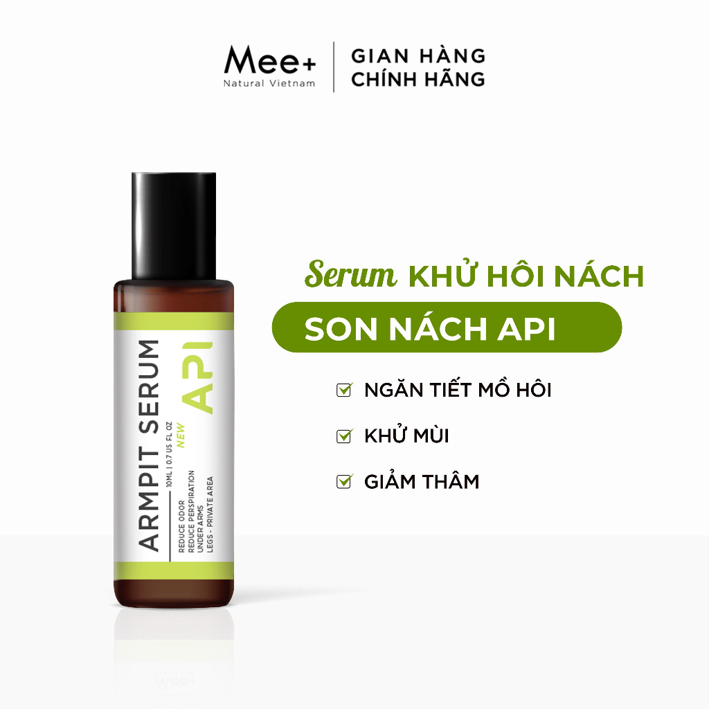 Khử mùi hôi nách API son nách dạng serum khử mùi hôi nách lăn nách lăn khử mùi nam nữ giảm thâm ngăn tiết mồ hôi 72h