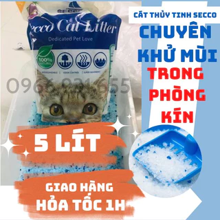 Cát Thuỷ Tinh cho mèo Secco - Chuyên khử mùi trong phòng kín - Thấm Hút Tốt - Tiết kiệm - Giá rẻ