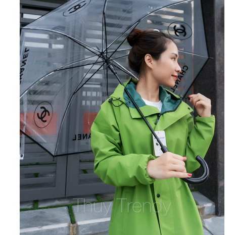 Áo mưa thời trang măng tô dáng dài toàn thân chống nước chống gió 2023
