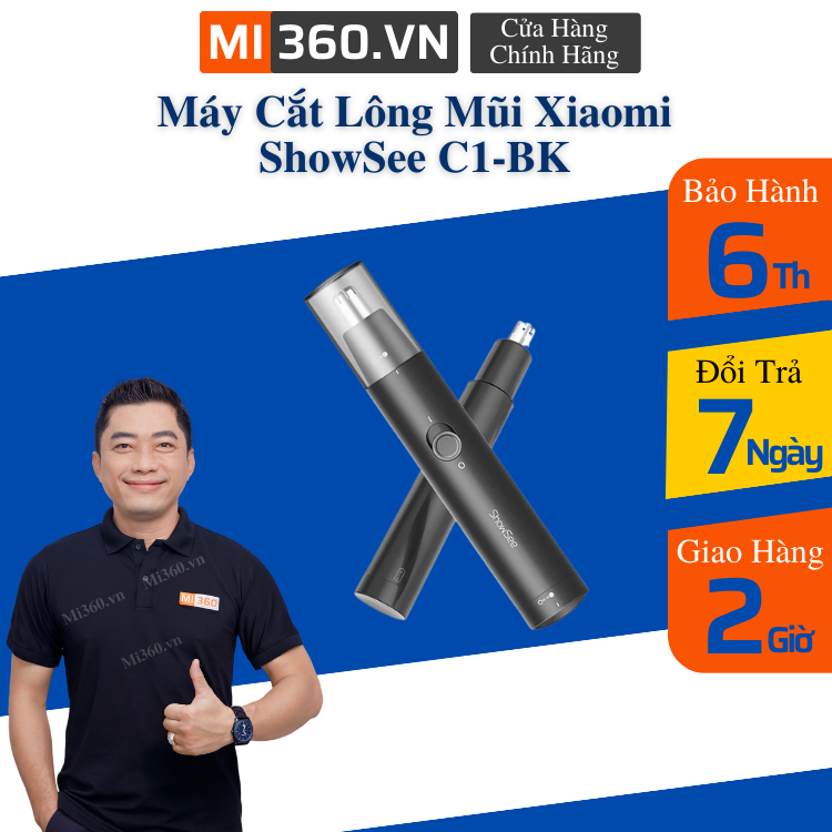 Máy Cắt Lông Mũi Xiaomi ShowSee C1-BK ✅Tiện lợi - Nhỏ gọn ✅ Hàng chính hãng