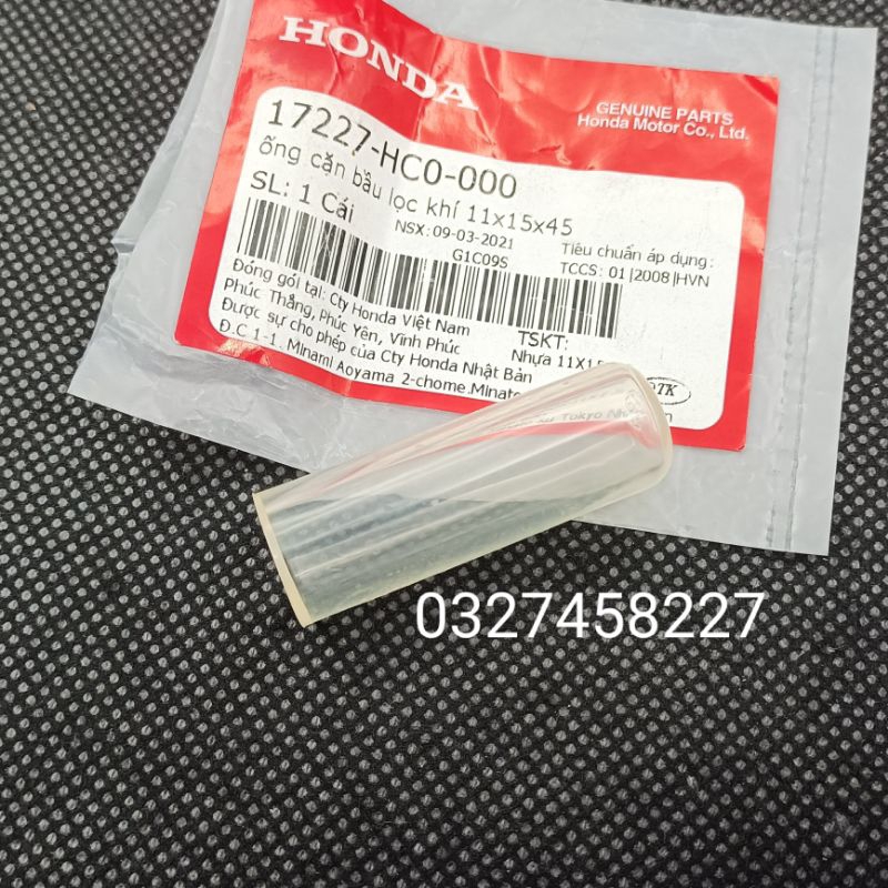 Ống xã cặn pô e, lọc gió xe DREAM, WAVE, FUTURE  11x15x45