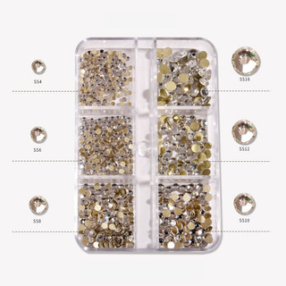 Đá đính móng, Đá nail chân keo mix size gắn móng
