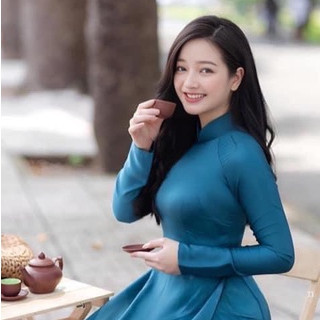 Áo dài truyền thống chất liệu lụa ngọc óng mềm thướt tha siêu tôn dáng