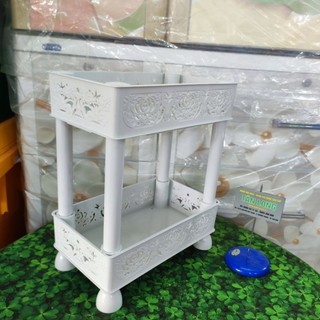 Kệ chữ nhật hoa 2 tầng