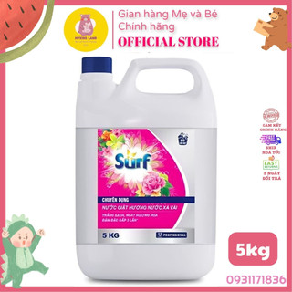 [Hoả Tốc] SURF Nước Giặt Hương Nước xả vải CAN Nhựa Lớn 5kg Hồng Cỏ Hoa diệu Kỳ Chuyên dụng
