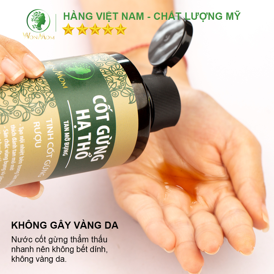 [ Giảm 50K - Đơn 479K ] Combo dưỡng trắng body và săn chắc eo sau sinh Wonmom ( 1 Cốt nghệ + 1 Cốt gừng hạ thổ )