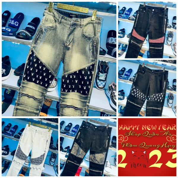 Quần jeans nam mix khoá cao cấp_Quần bò nam mix khoá hot hit