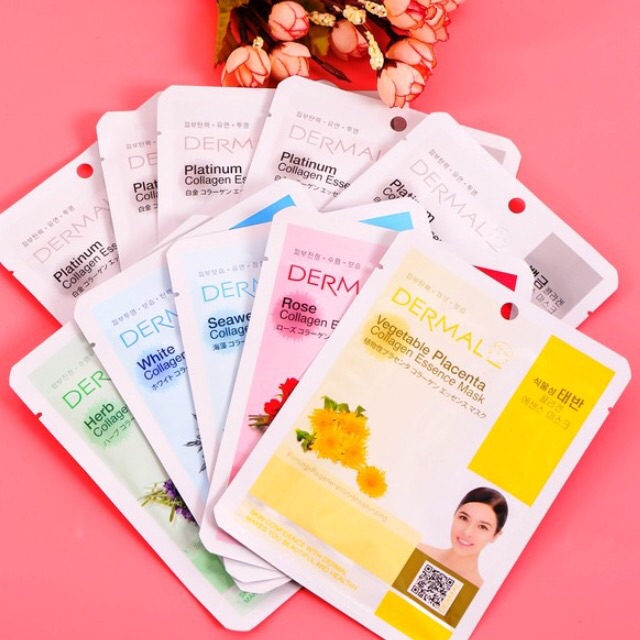 Mặt Nạ Dưỡng Da Dermal Cấp Ẩm, Làm Trắng Sáng Mềm Mịn Da, Giảm Nám Nhăn, Căng Mịn Da - Hàn Quốc