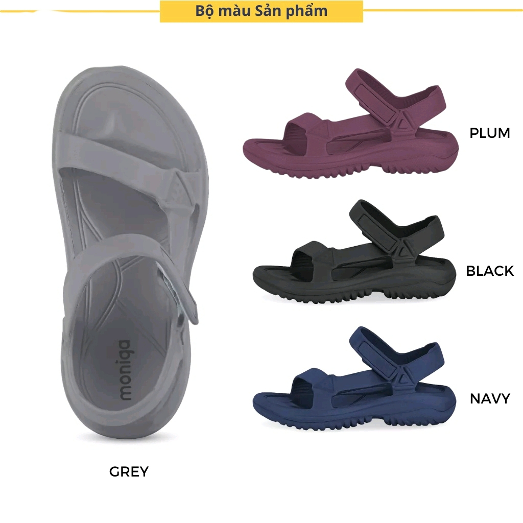 Giày Sandal Nữ Thái Lan Nhựa Đúc Quai Chéo Lệch Trẻ Trung Siêu Nhẹ Monobo - Moniga Quest