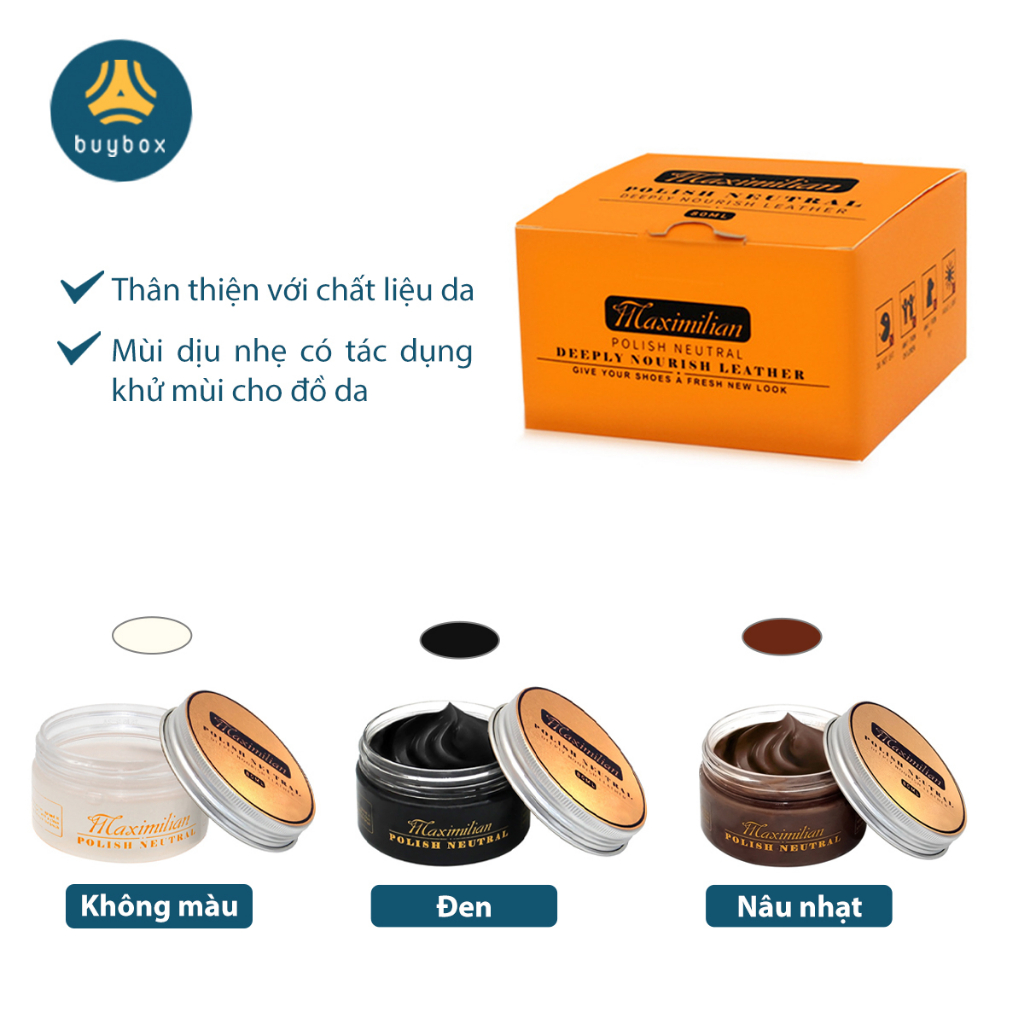 Xi đánh giày, bảo dưỡng giày da, túi da, sofa, không gây ảnh hưởng khi sử dụng - BuyBox - BBPK318