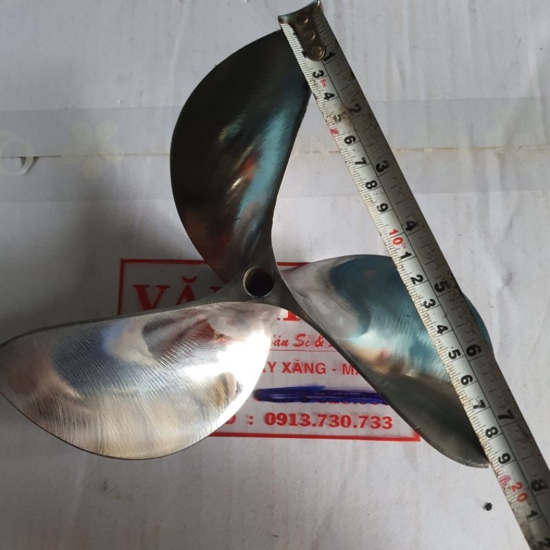 Chân vịt inox 3 cánh 5.0 và 5.5 cano máy nhong cốt xéo loại bóng gương  cam kết như hình giá sỉ