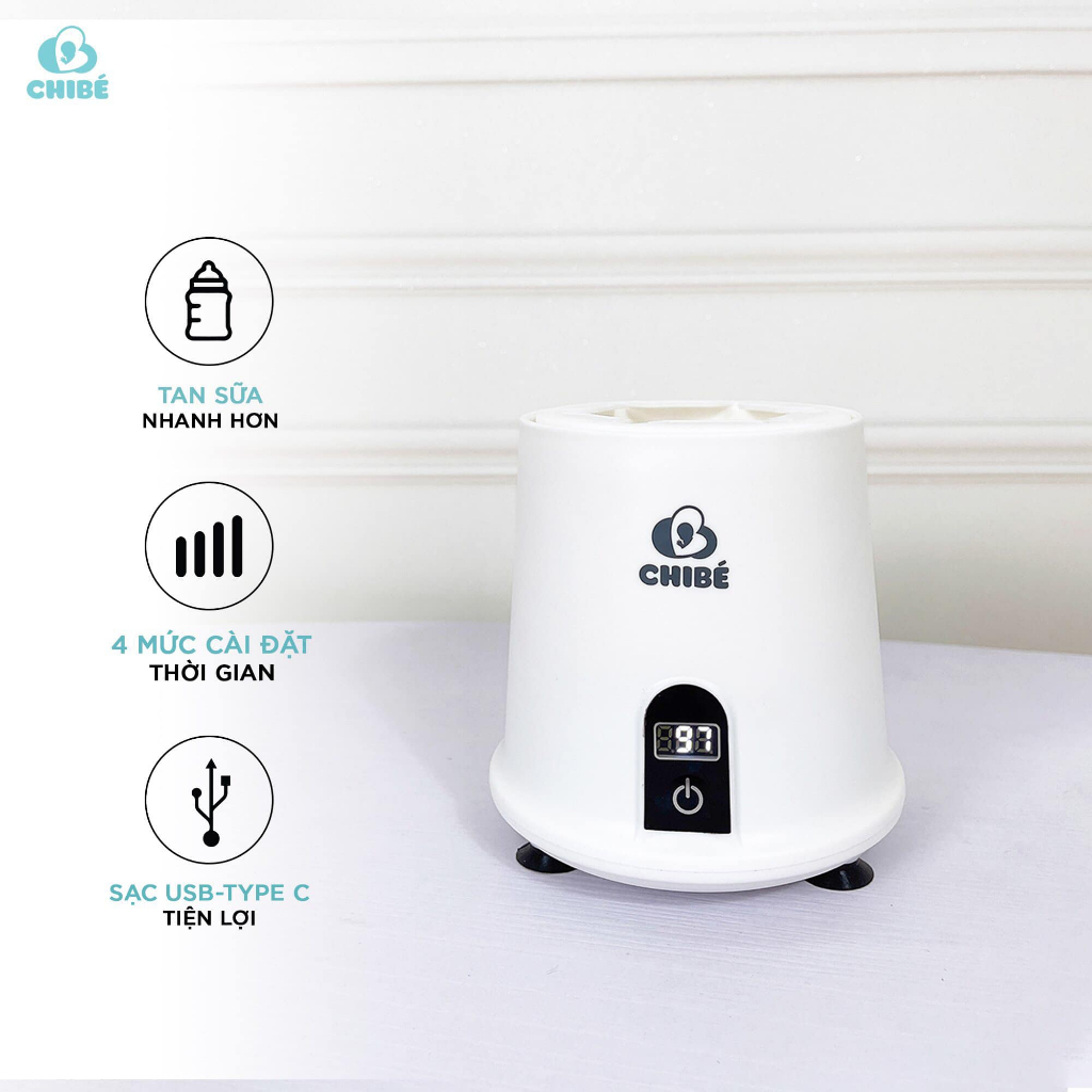 Máy lắc bình sữa ChiBé CB007 quay 360 độ dùng được mọi bình sữa