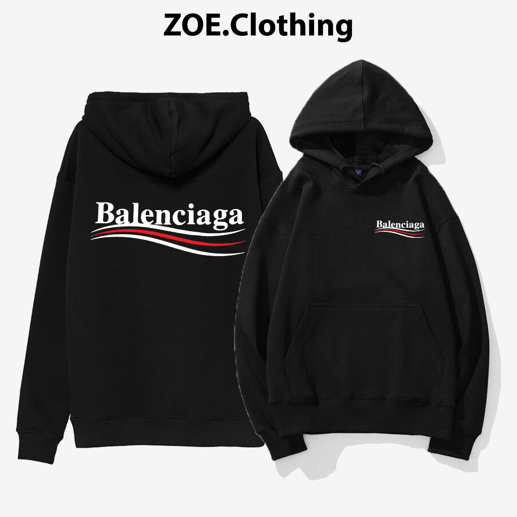 áo Hoodie Balen nỉ cotton form rộng unisex, Hoodie dáng rộng dài tay, phong cách thể thao đường phố, Zoeclothing