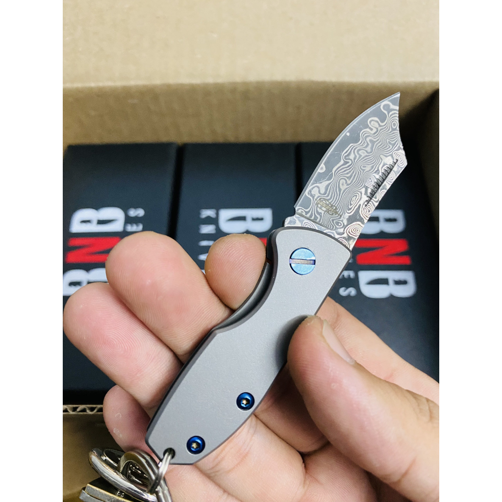 Dao Mini Damascus EDC Folder - BucknBear bnb7800