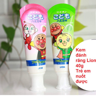 Kem đánh răng cho bé nuốt được Lion 40g