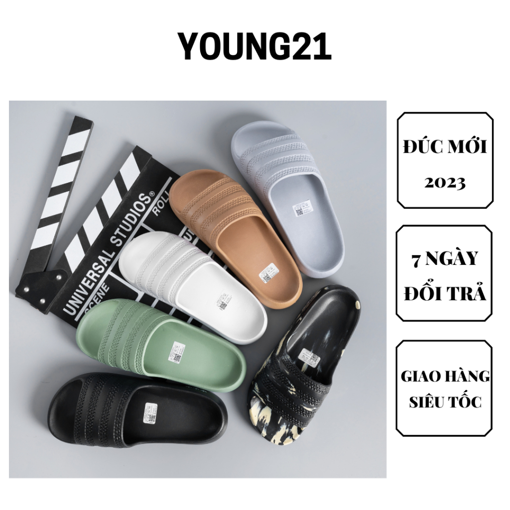 Dép nam nữ cao su đúc nguyên khối bền đẹp Das Ayoon 2023 full hộp tag YOUNG21