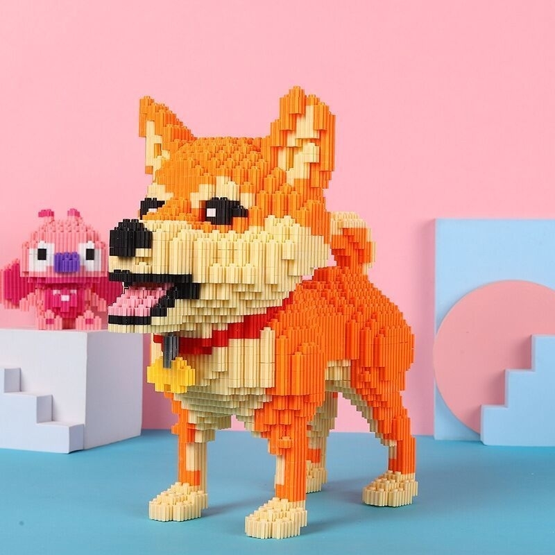 [ HOT ] Mô hình lắp ráp 3D bộ đồ chơi lắp ráp chú chó Shiba Inu với vẻ ngoài mạnh mẽ kiên cường.