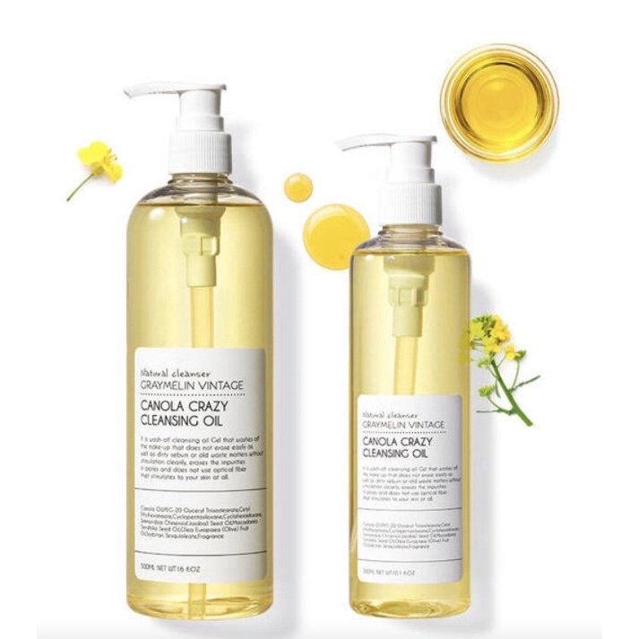 300ml Dầu tẩy trang Graymelin Canola Crazy Cleansing Oil MCM Mẹ Cá Mập